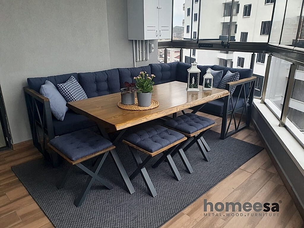 Navy Blue Balkon Takımı
