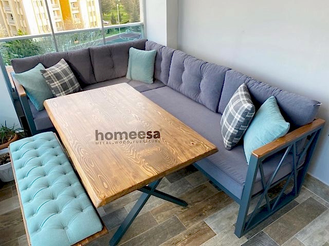 Nil Balkon Köşe Takımı – Balkon Mobilyası